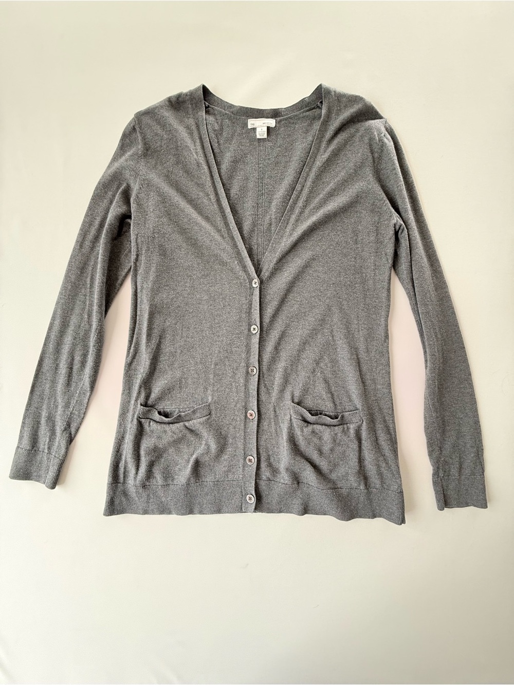 Gap Made With Silk Gray Cardigan Sweater Small